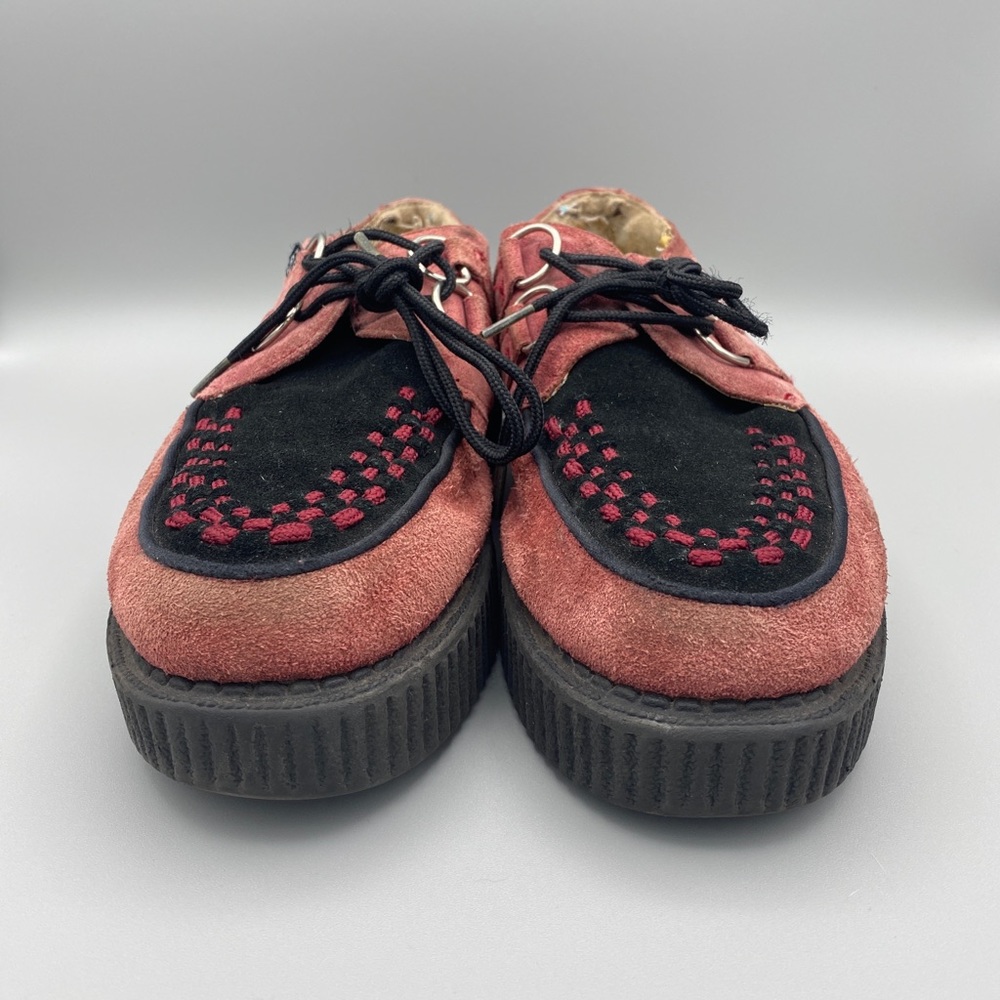 T.U.K. suede platform creeper US Women’s 5 Burgundy FM1906 - Picture 2 of 10